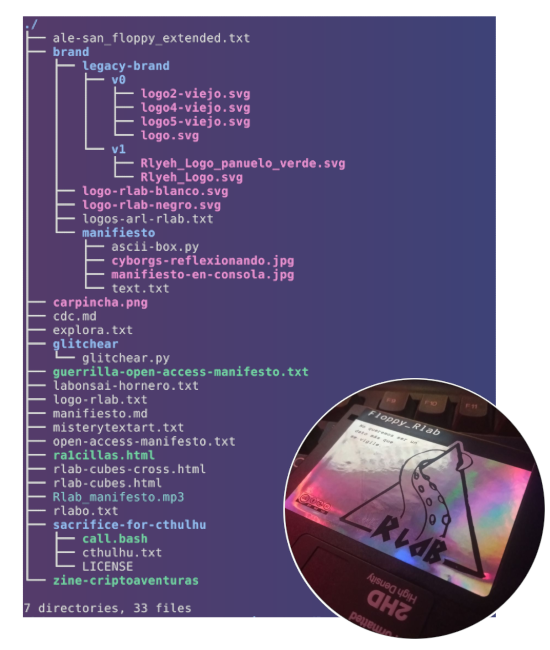 comando tree en consola linux mostrando el contenido completo del disco